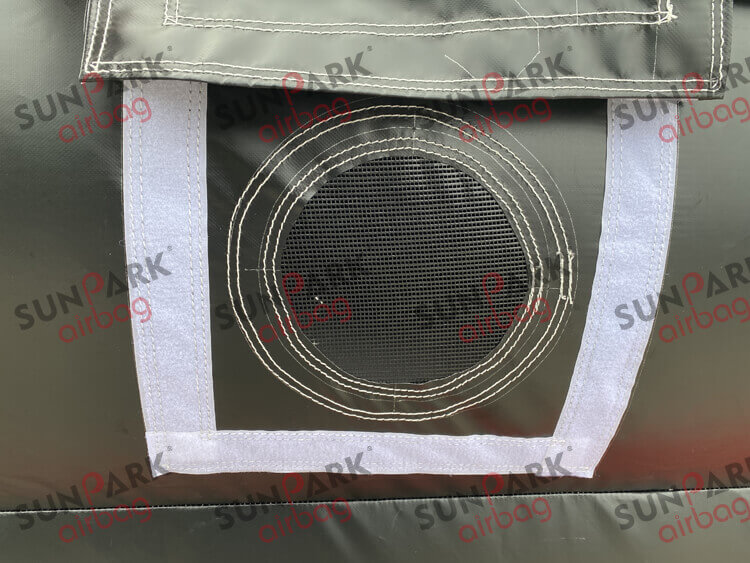 Air Vents on sides of Inflatable Bike Landing