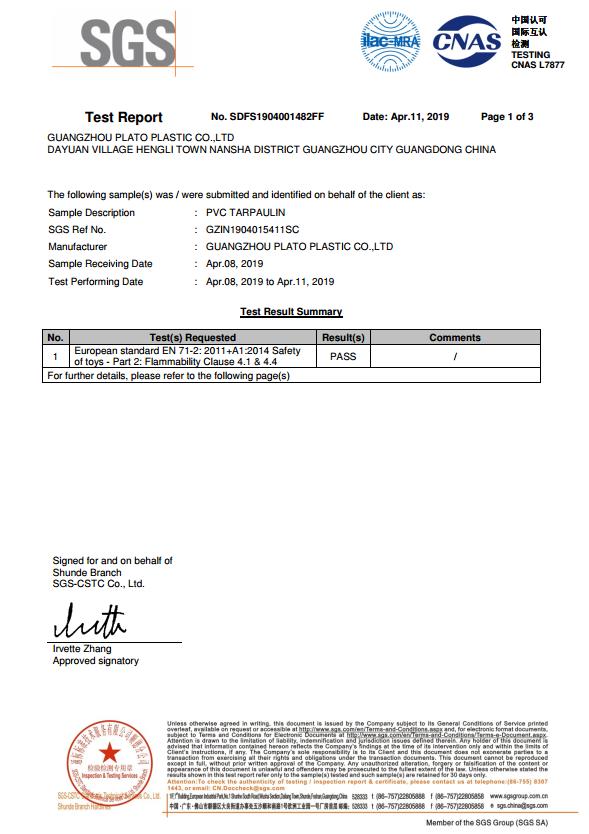 Flammability Test Report01
